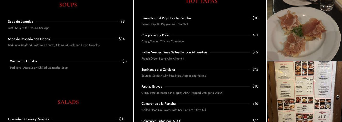 Bodega Spanish Tapas & Lounge Menu