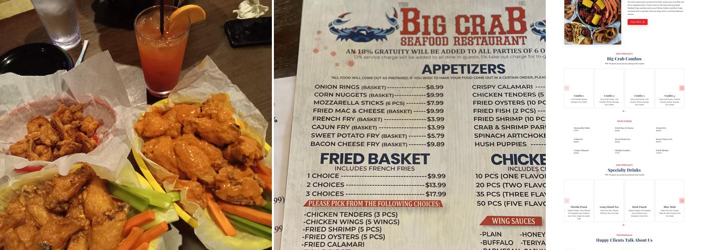 Big Crab Baymeadows Menu