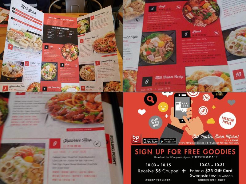 Boiling Point Menu