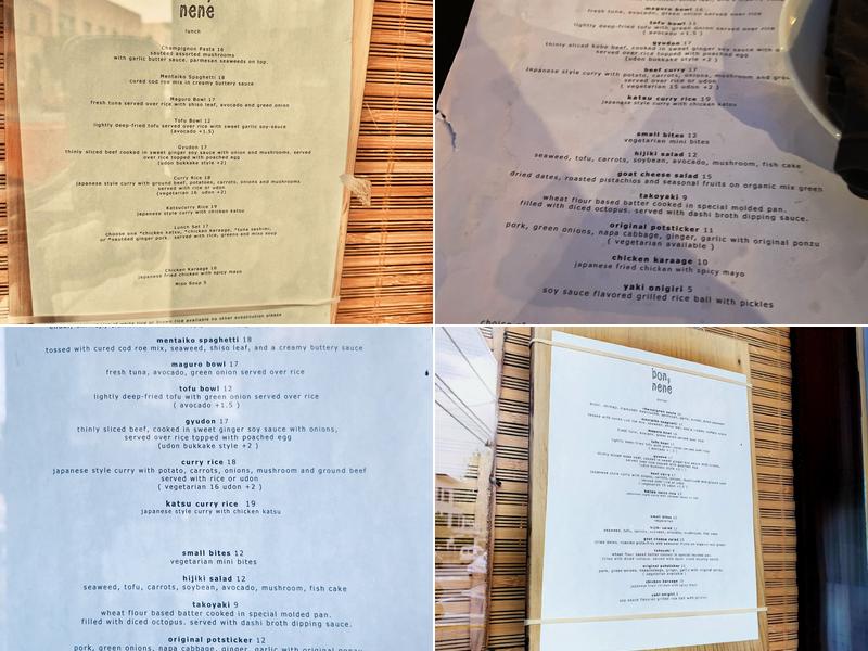 Bon, Nene Menu