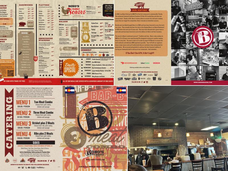 Bono's Pit Bar-B-Q Menu