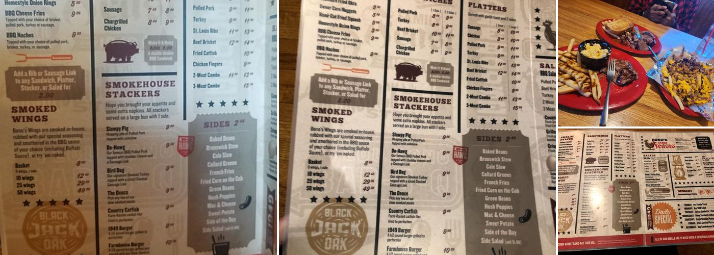 Bono's Pit Bar-B-Q Menu