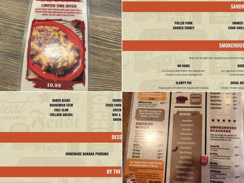 Bono's Pit Bar-B-Q Menu