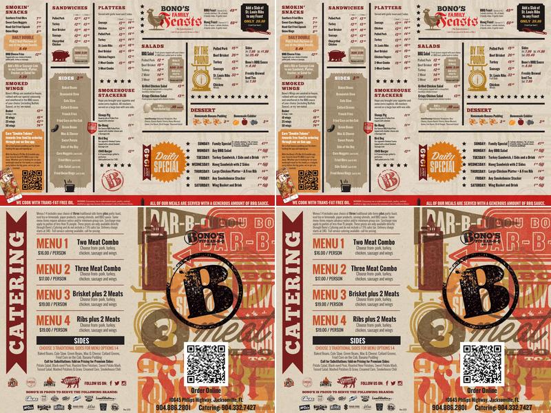 Bono's Pit Bar-B-Q Menu