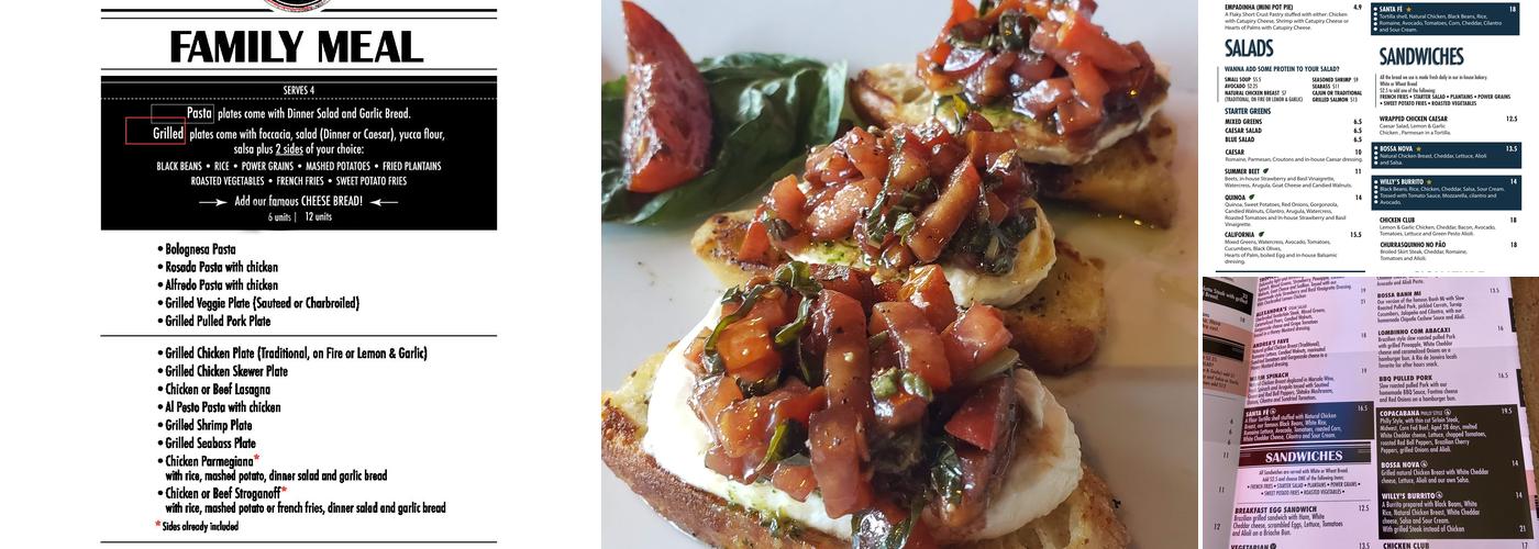 Bossa Nova Brazilian Cuisine Restaurant & Bakery Menu