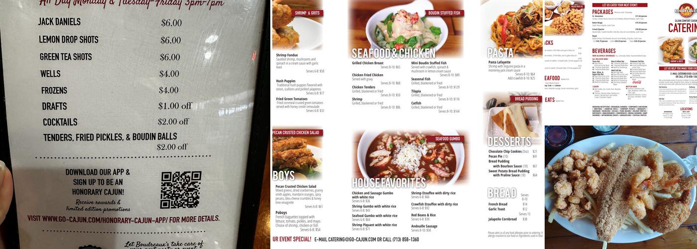 Boudreaux's Cajun Kitchen Menu