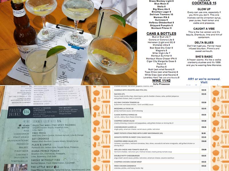 Brass Monkey Menu
