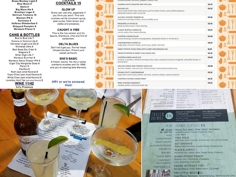 Brass Monkey Menu