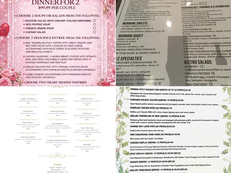 Bread & Chocolate Menu