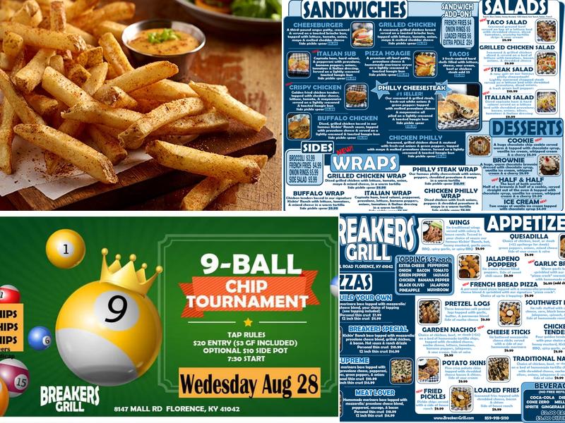 Breakers Grill Menu