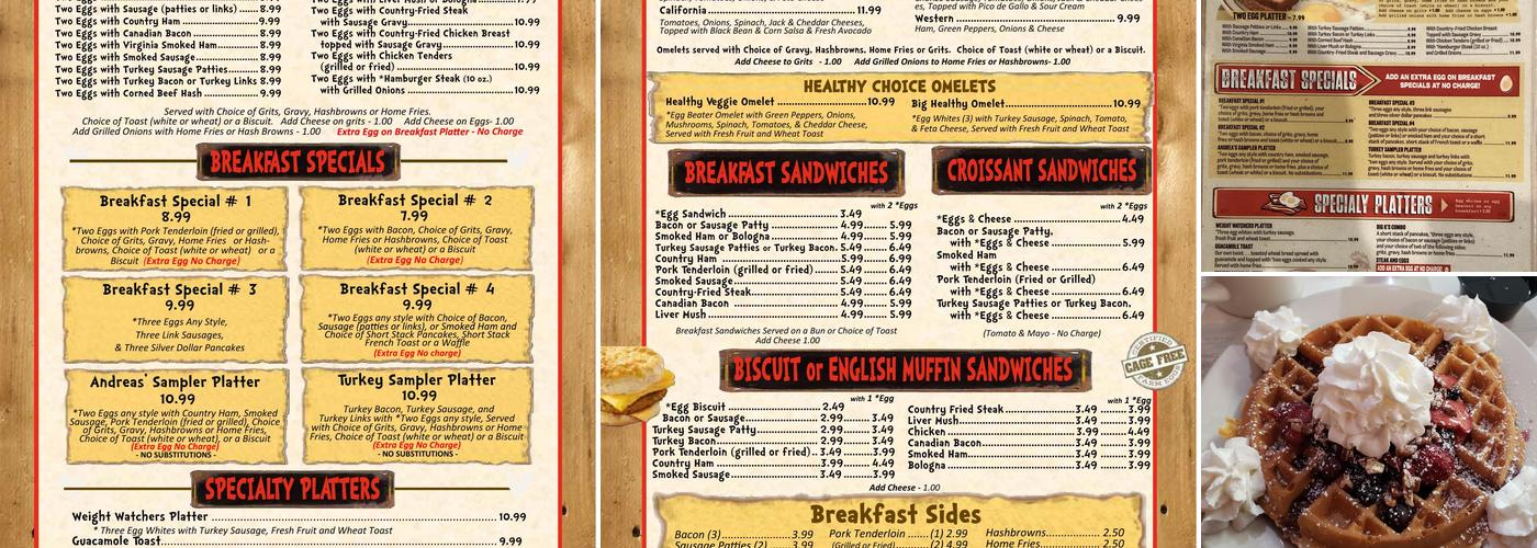 Breakfastime- Cabarrus Ave Menu