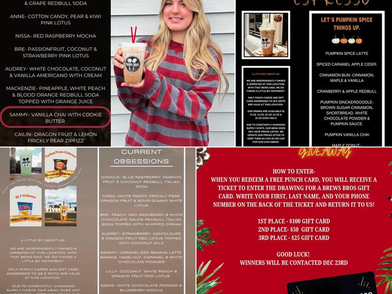 Brews Bros Espresso Menu