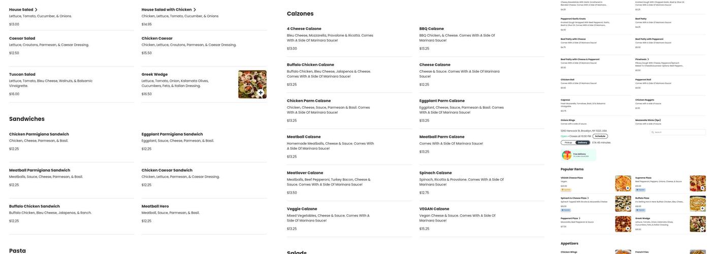 Bricklyn Pizza Menu