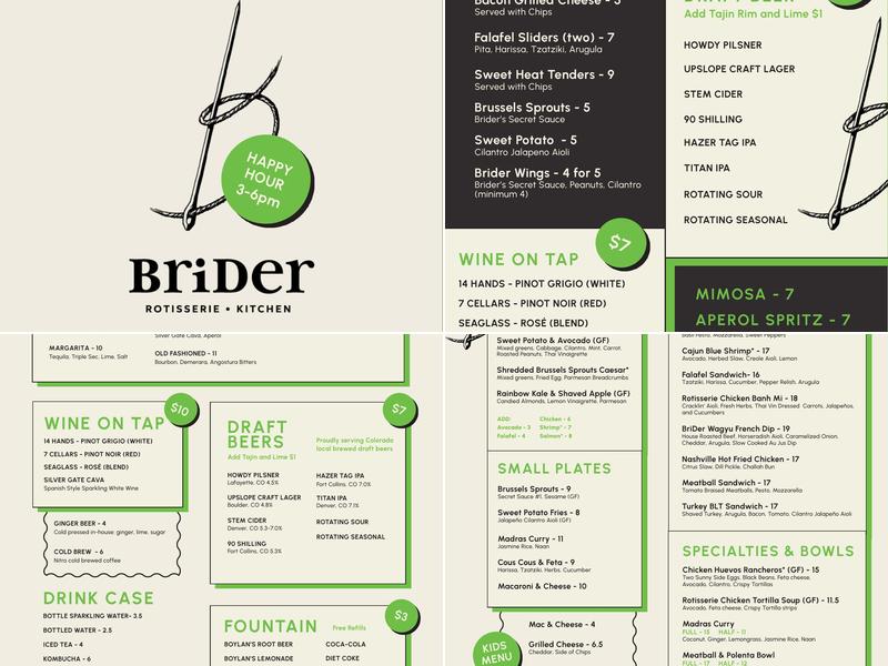 Brider Menu