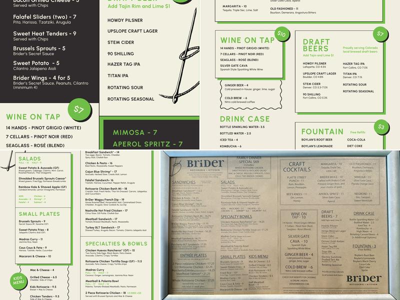 Brider Menu