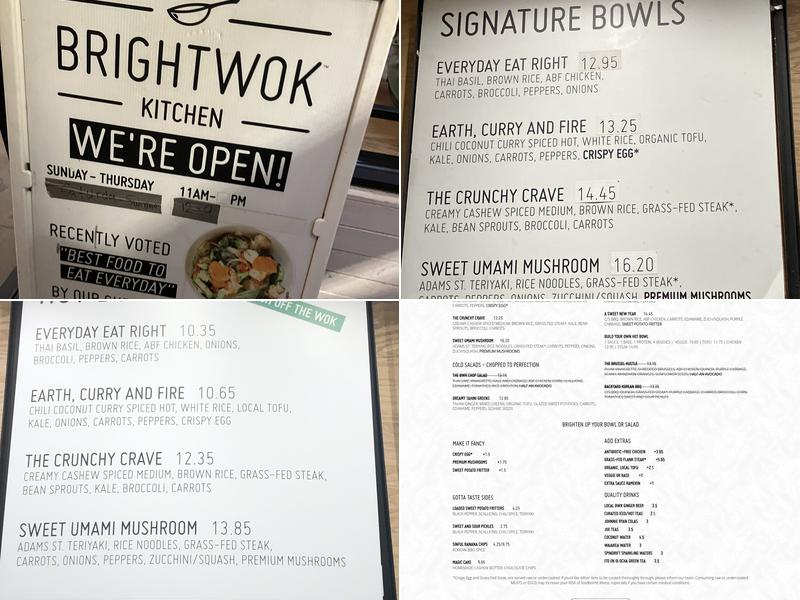 Brightwok Kitchen and Catering Menu