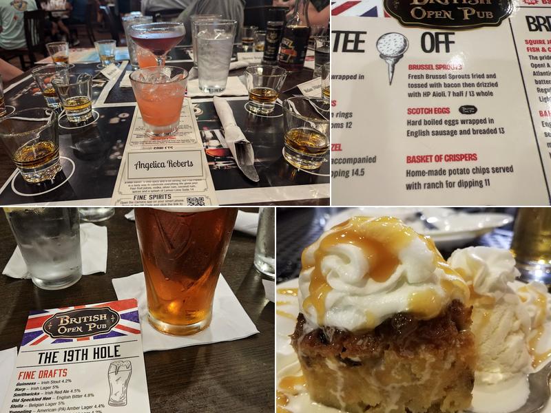 British Open Pub Menu