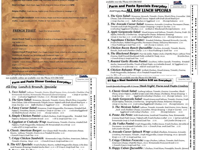 Brook House Pizza and Grill Menu