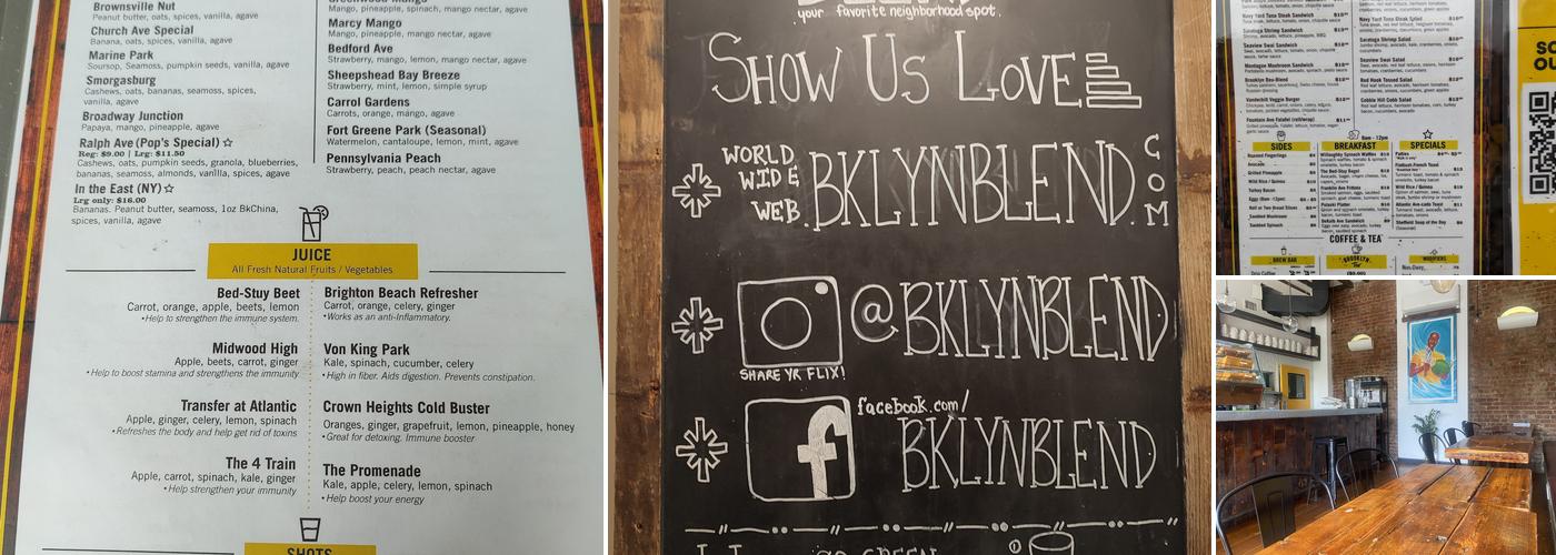 BKLYN Blend Menu