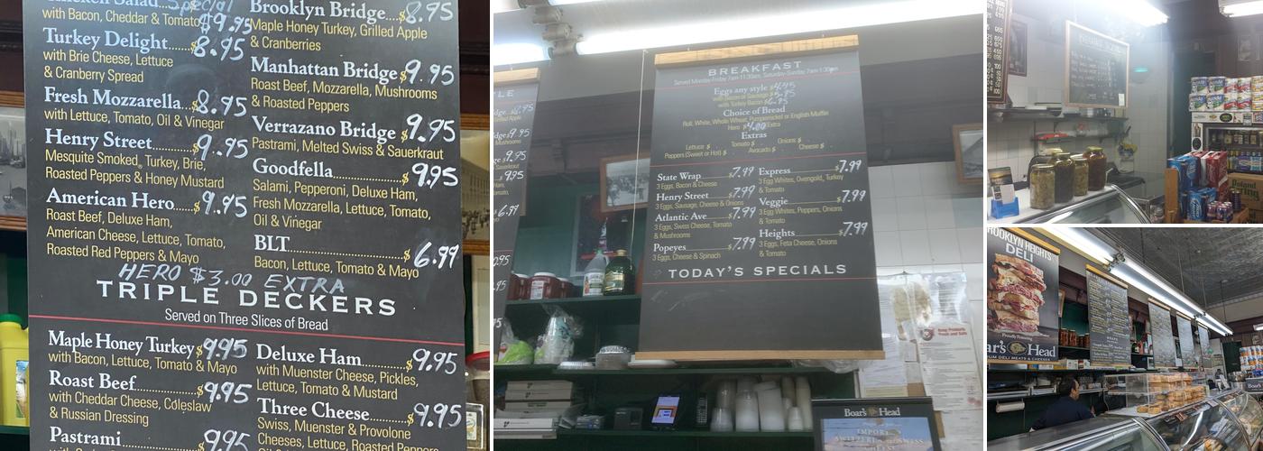 Brooklyn Heights Deli Menu