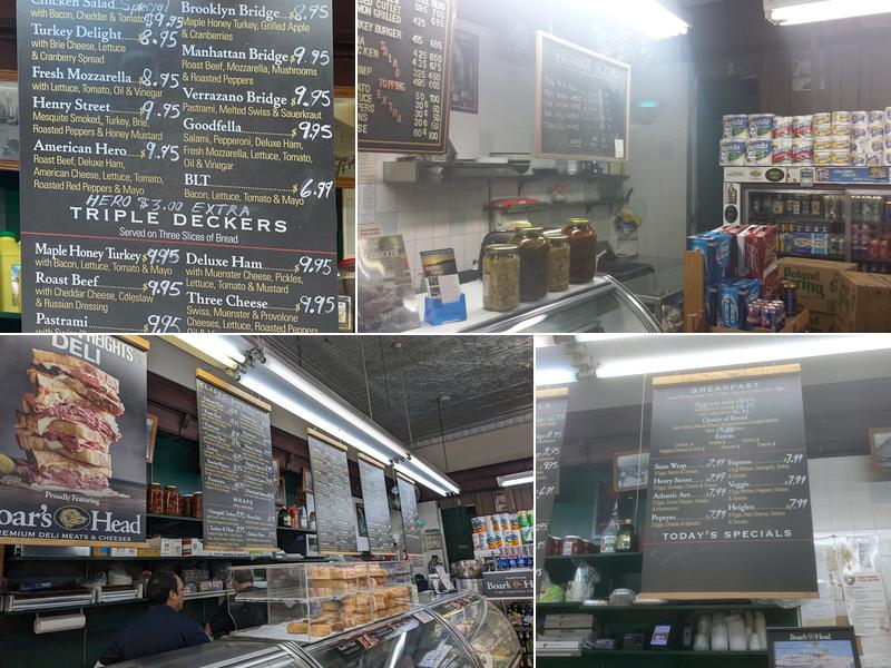 Brooklyn Heights Deli Menu