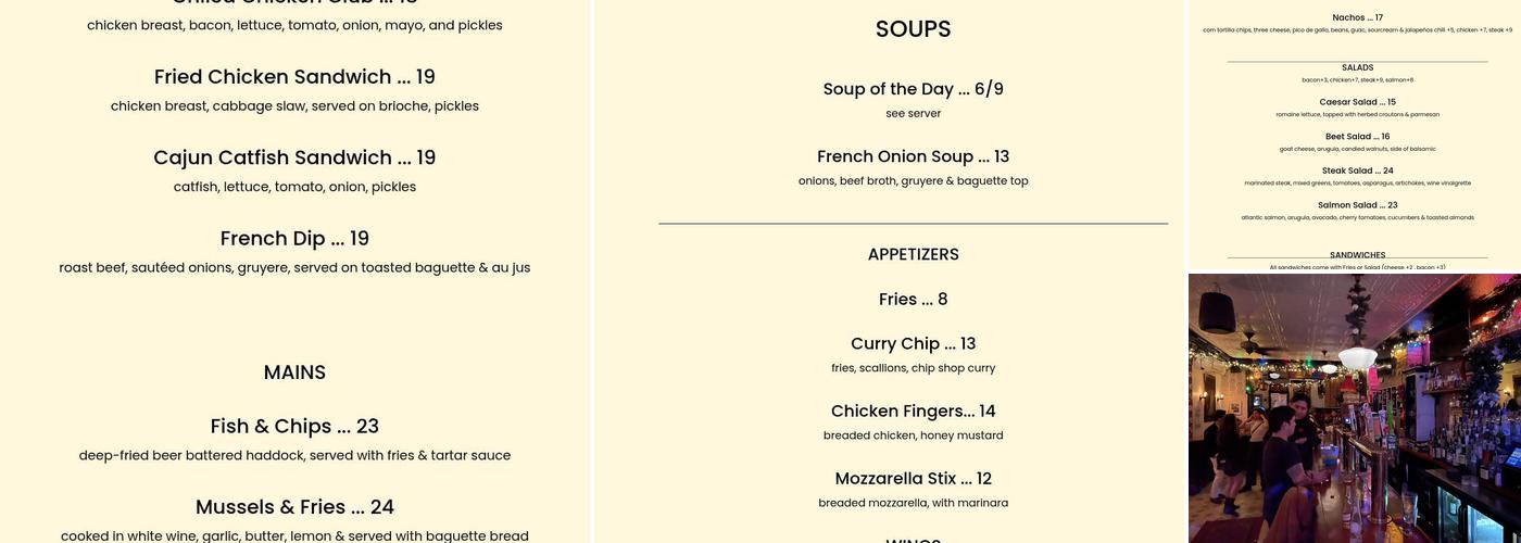 Brooklyn Public House Menu