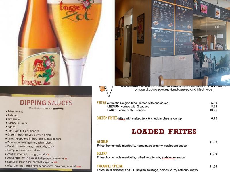 Bruges Belgian Bistro Menu