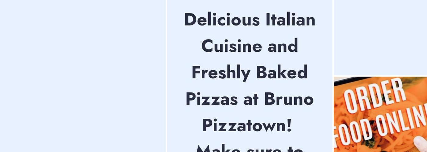 Bruno Pizzatown USA Menu