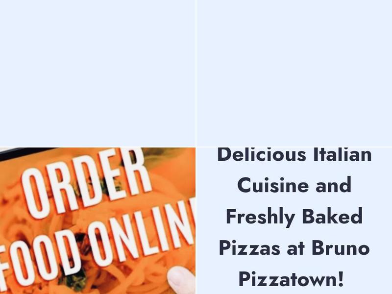 Bruno Pizzatown USA Menu