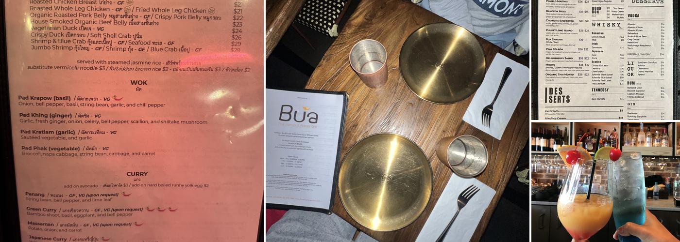 Bua Thai Ramen & Robata Grill Menu
