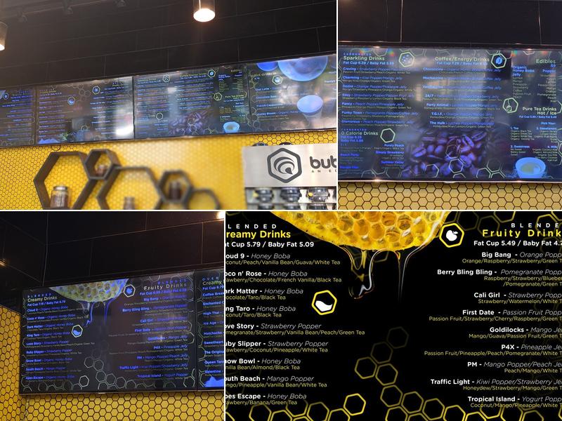 Bubble Bee Menu