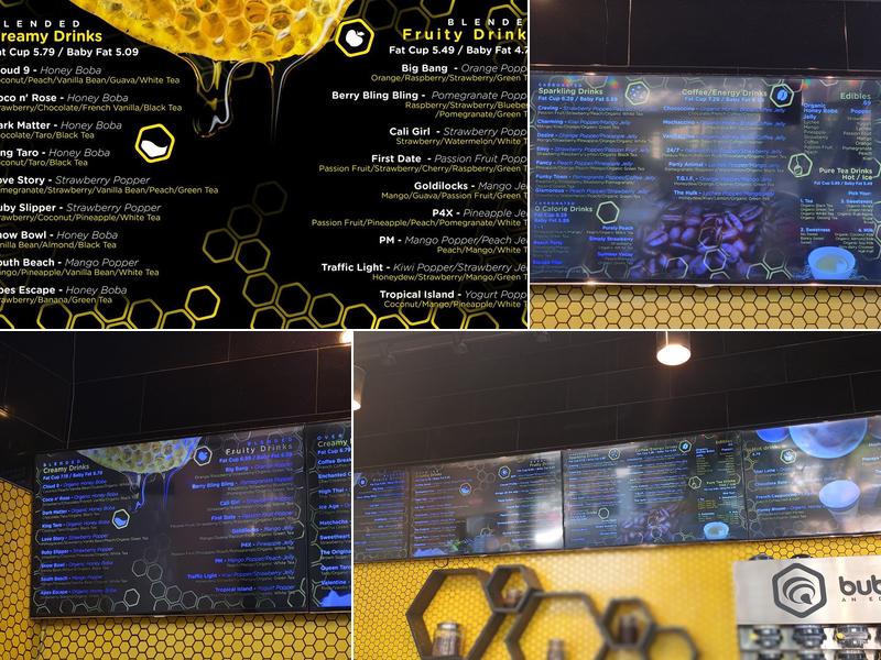 Bubble Bee Menu