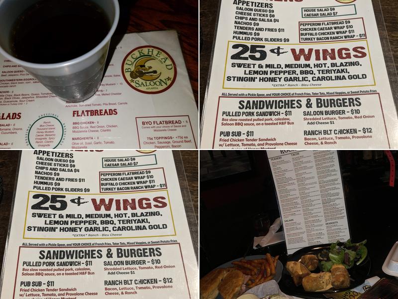 Buckhead Saloon Menu