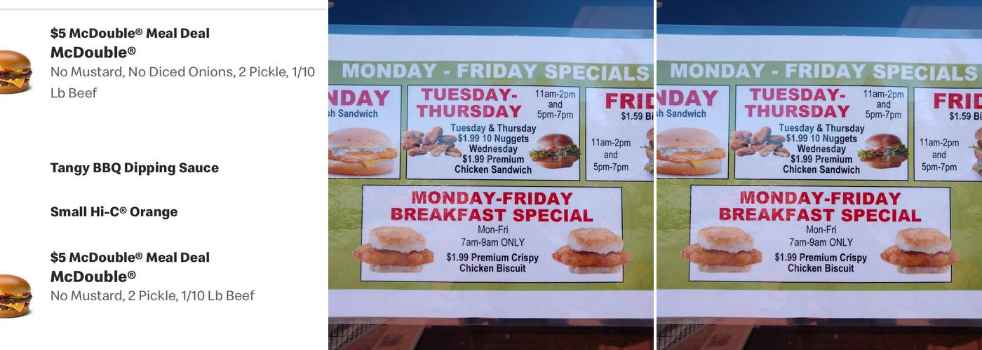 McDonald's Menu
