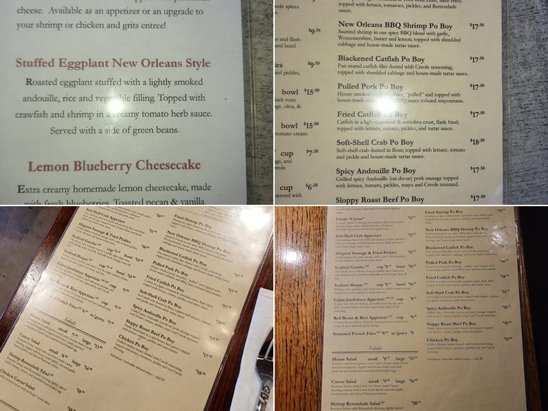 Bud's Louisiana Café Menu
