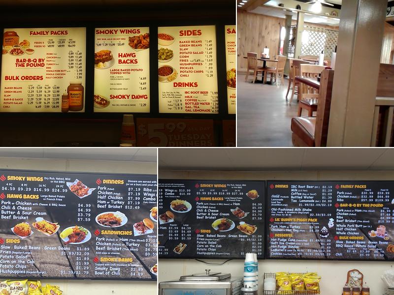 Buddy's Bar-B-Q Menu