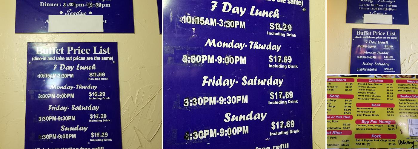 Buffet@Asia Menu