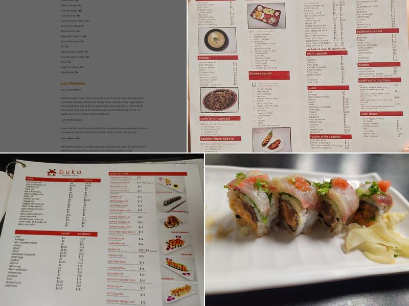 Buko Restaurant Menu