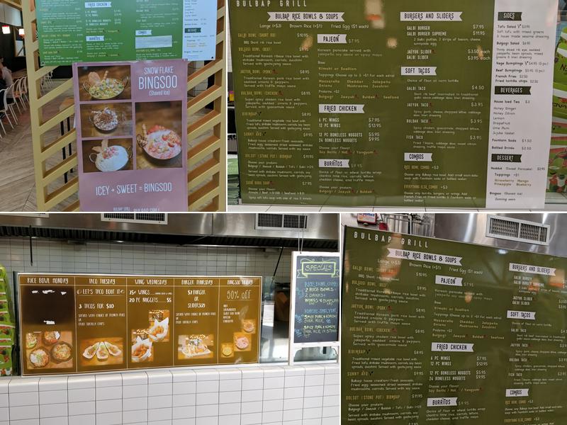 Bulbap Grill Menu