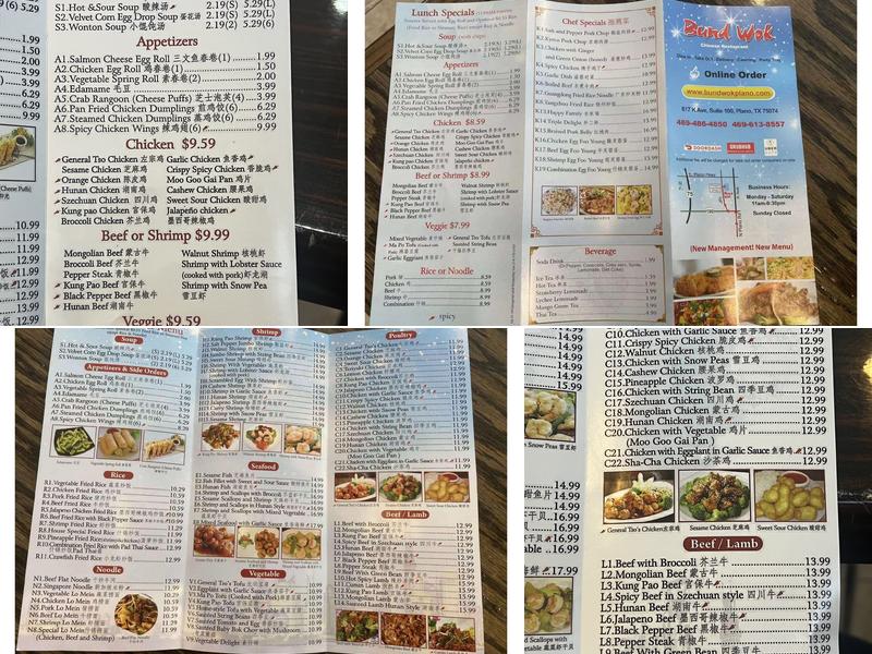 Bund Wok Menu