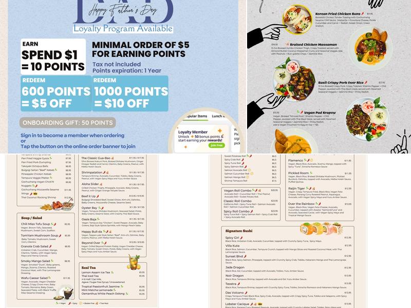 Buntopia Menu