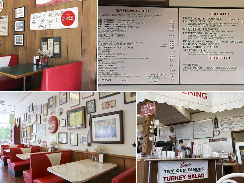 Burge's Hickory Smoked Turkeys and Hams Menu