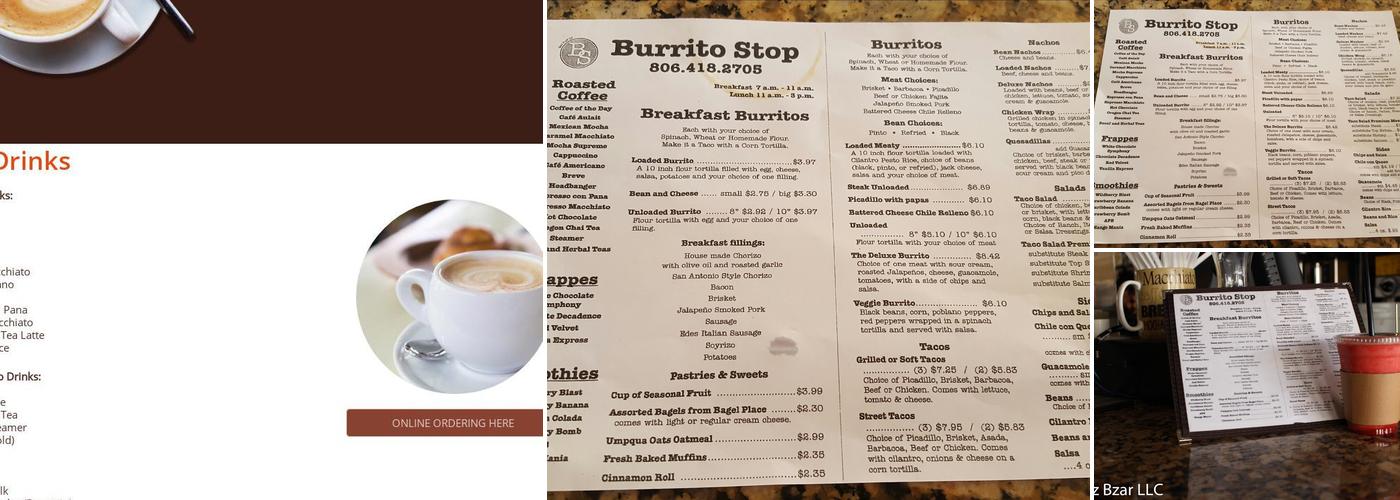 Burrito Stop Menu