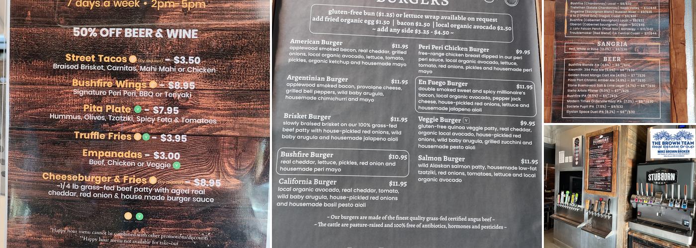 Bushfire Kitchen - La Costa Menu