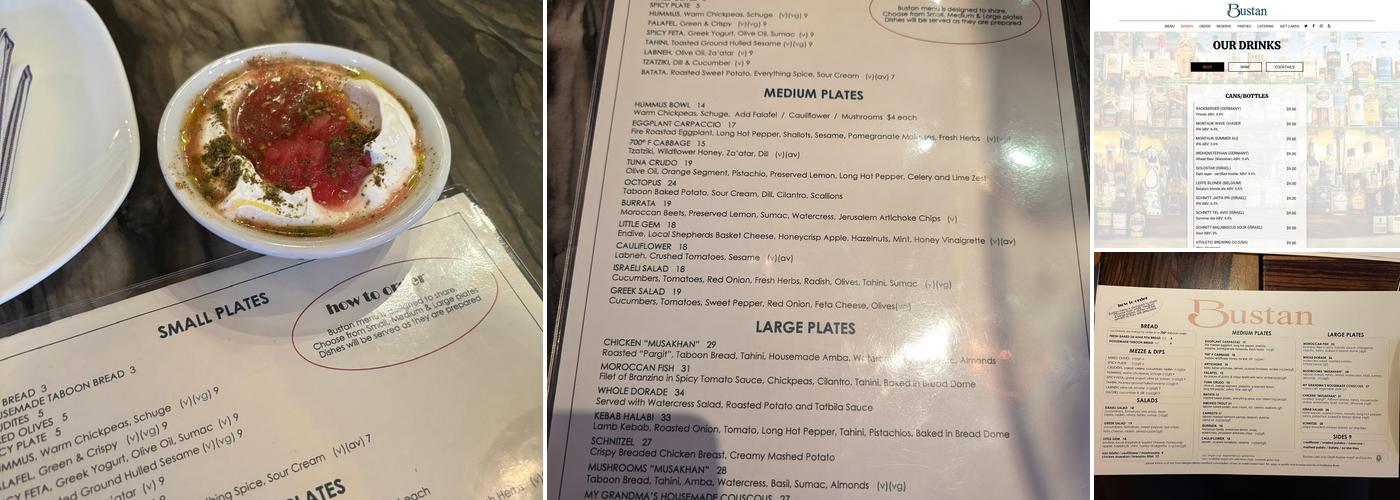 Bustan Menu
