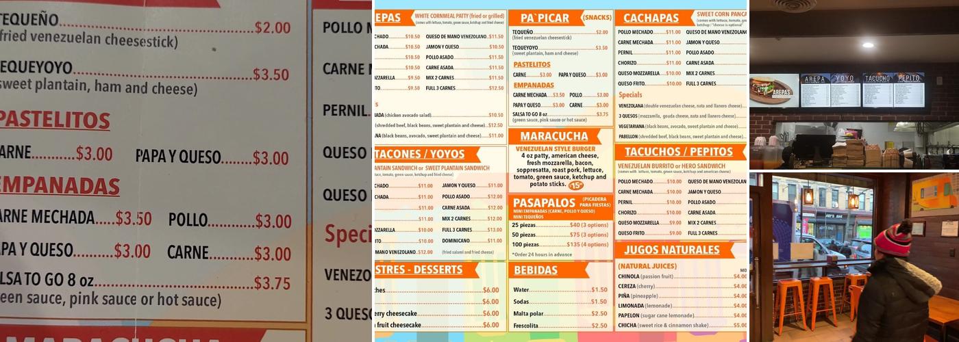 Cachapas y Mas Menu