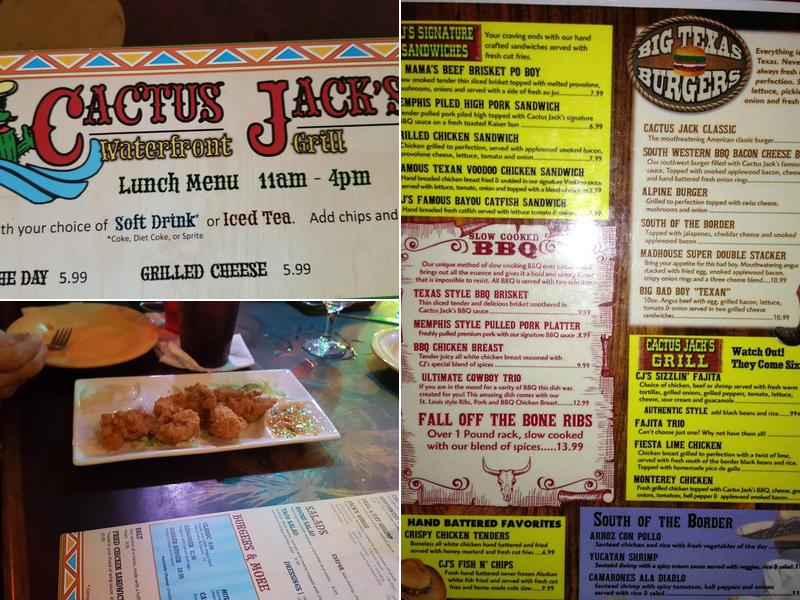 Cactus Jack's Waterfront Grill Menu