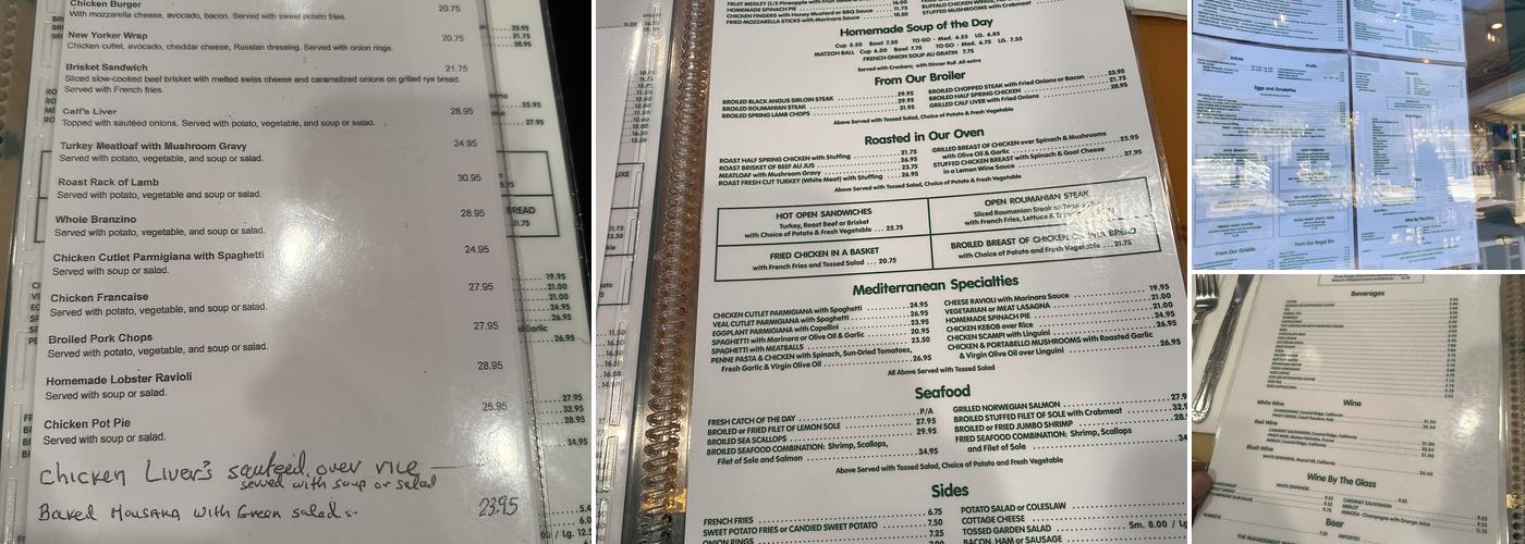 Cafe Eighty Two Menu