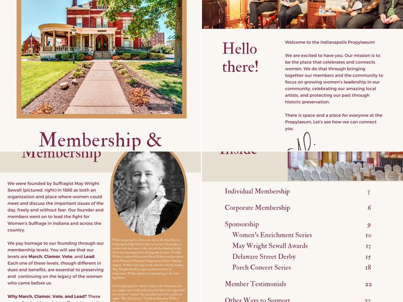 The Indianapolis Propylaeum Menu