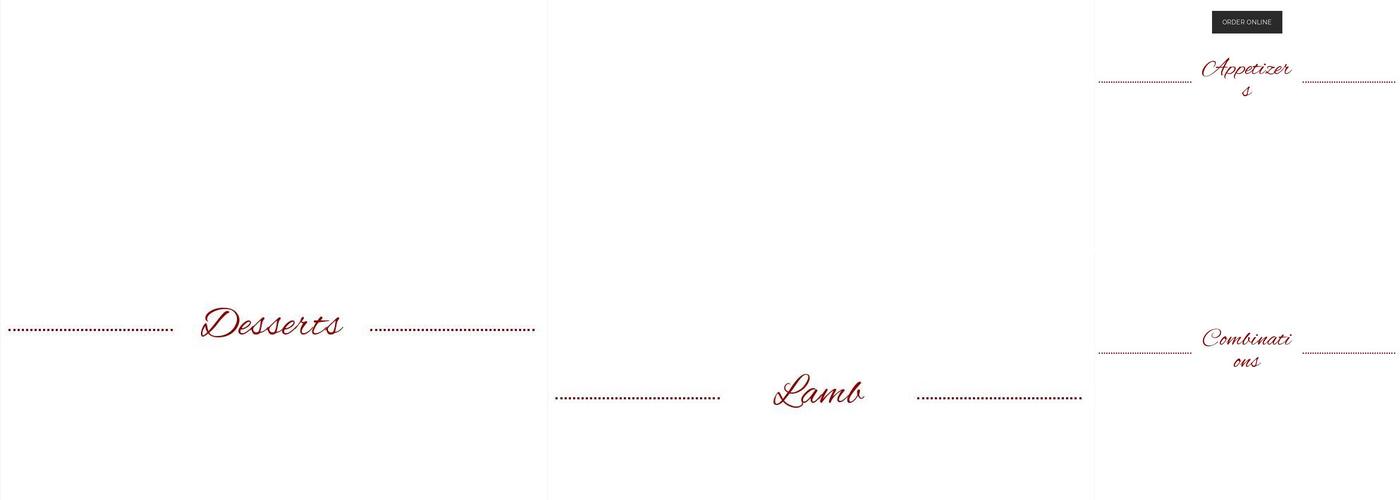 Cafe Caspian Menu